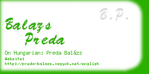 balazs preda business card
